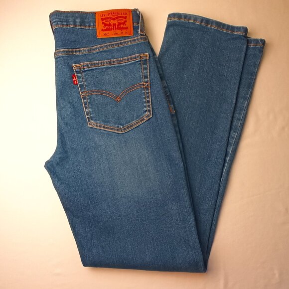 Boys Levi's 502 Regular Taper Jeans Size 16 Medium Wash - Picture 1 of 10
